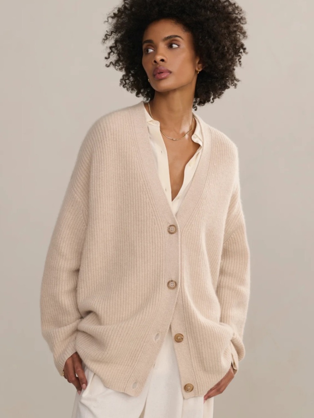 Jenni Kayne Cashmere Cocoon Cardigan Oatmeal Sz XXS